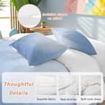 thumbnail image 3 of Blue Ombre Bedding 3 Piece Duvet Cover Set Full Size, Modern Minimalist Gradient Aesthetic Soft Microfiber Comforter Cover with Zipper Closure & Pillowcases, Wrinkle & FadeResistant Quilt Cover, 3 of 9