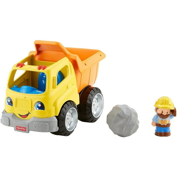 Fisher-Price Little People Dump Truck with Sounds and Construction Worker Figure