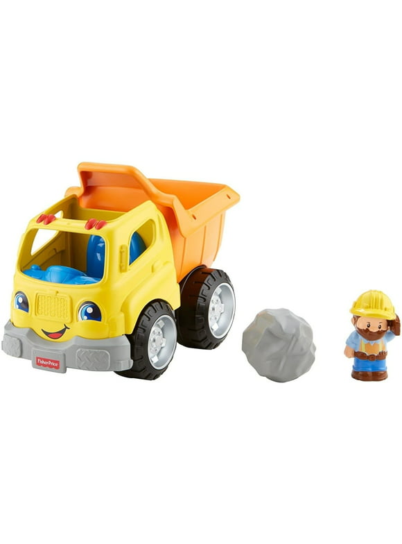 Fisher-Price Little People Dump Truck with Sounds and Construction Worker Figure