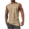 thumbnail image 1 of Gibobby Men's Tank Tops Quick Dry Sleeveless Workout Muscle Shirt Athletic Bodybuilding Gym Performance Tee Shirts(Beige,M), 1 of 7