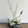 thumbnail image 3 of Plato decorativo minimalista chino de cerámica mate for arreglos florales con Kenzan, ideal for el hogar, la oficina o el jardín., 3 of 5