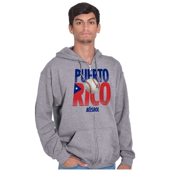 Puerto Rico Pride Baseball PR Sports Zip Up Hoodie Men's Women's Brisco Brands S