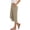 Khaki, variant on Women Summer Capri Pants Trousers Pants Elastic Waist Wide Leg Casual Loose Fit Dressy Pants White