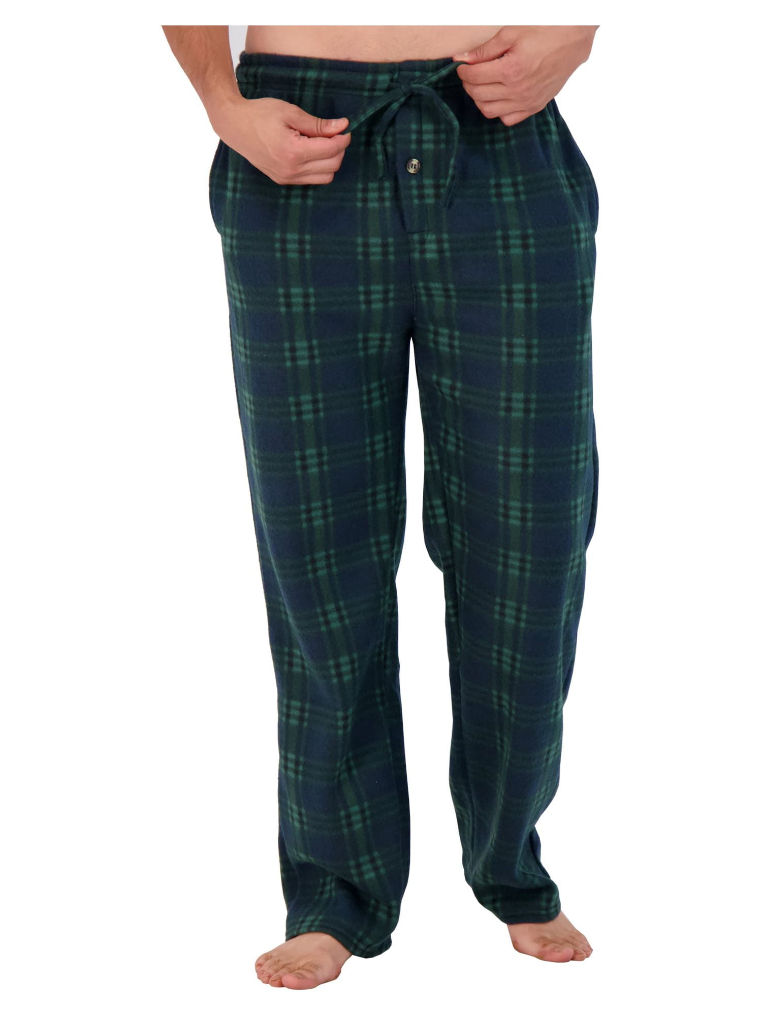 Real Essentials Men's 4-Pack Microfleece Sleep Pants, Sizes S-3XL, Mens Pajamas