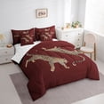 thumbnail image 3 of Homewish Kawaii Leopard Cheetah Twin Bedding Sets 7-Piece, Fashion Wildlife Print Bedding Comforter Set, Teens Adult Men Women Reversible Sheet Sets, Luxury Bedroom Decor, 3 of 7
