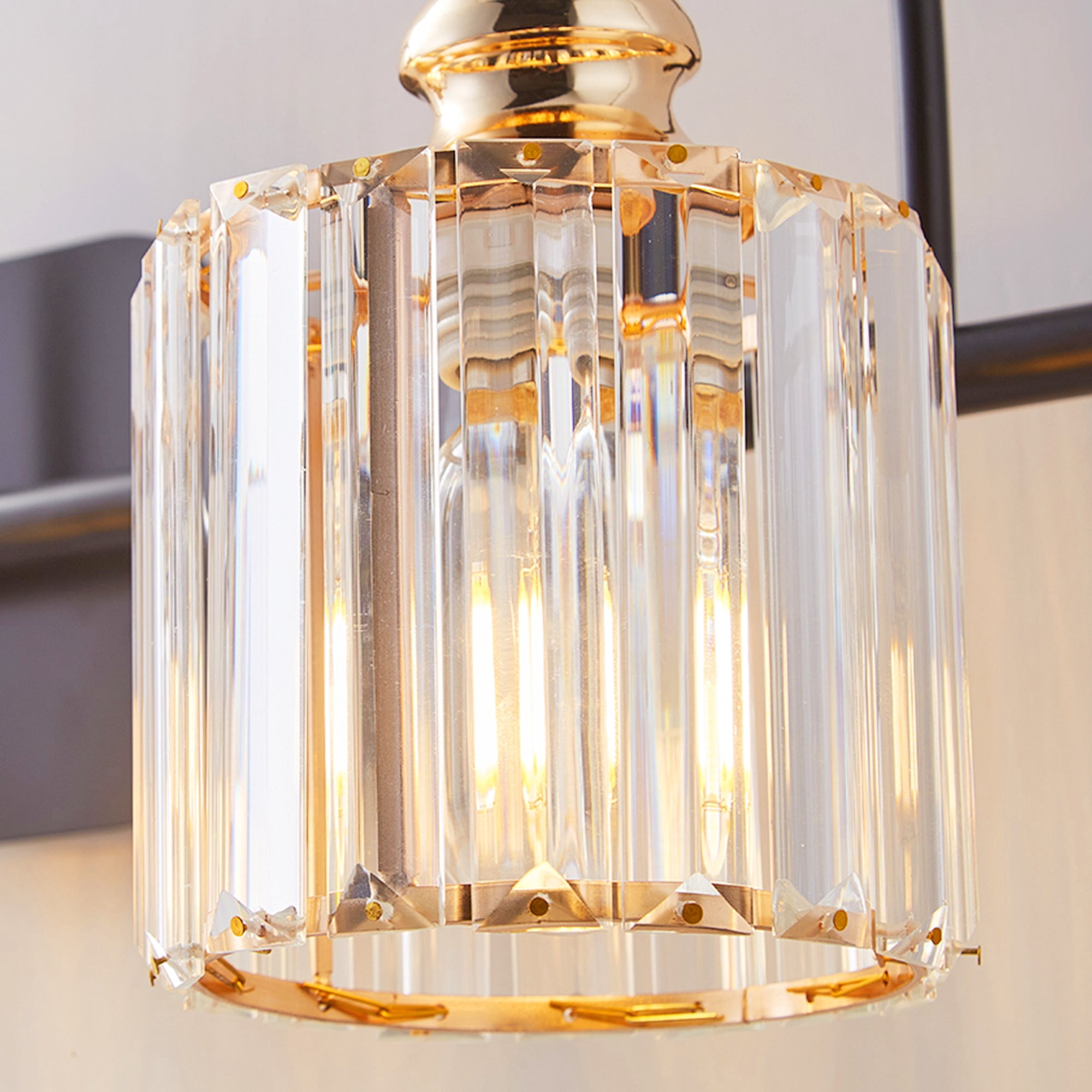 ExBrite 41" W 5 Lights Rose Gold Vanity Light for Bathroom - Black and Gold Finish