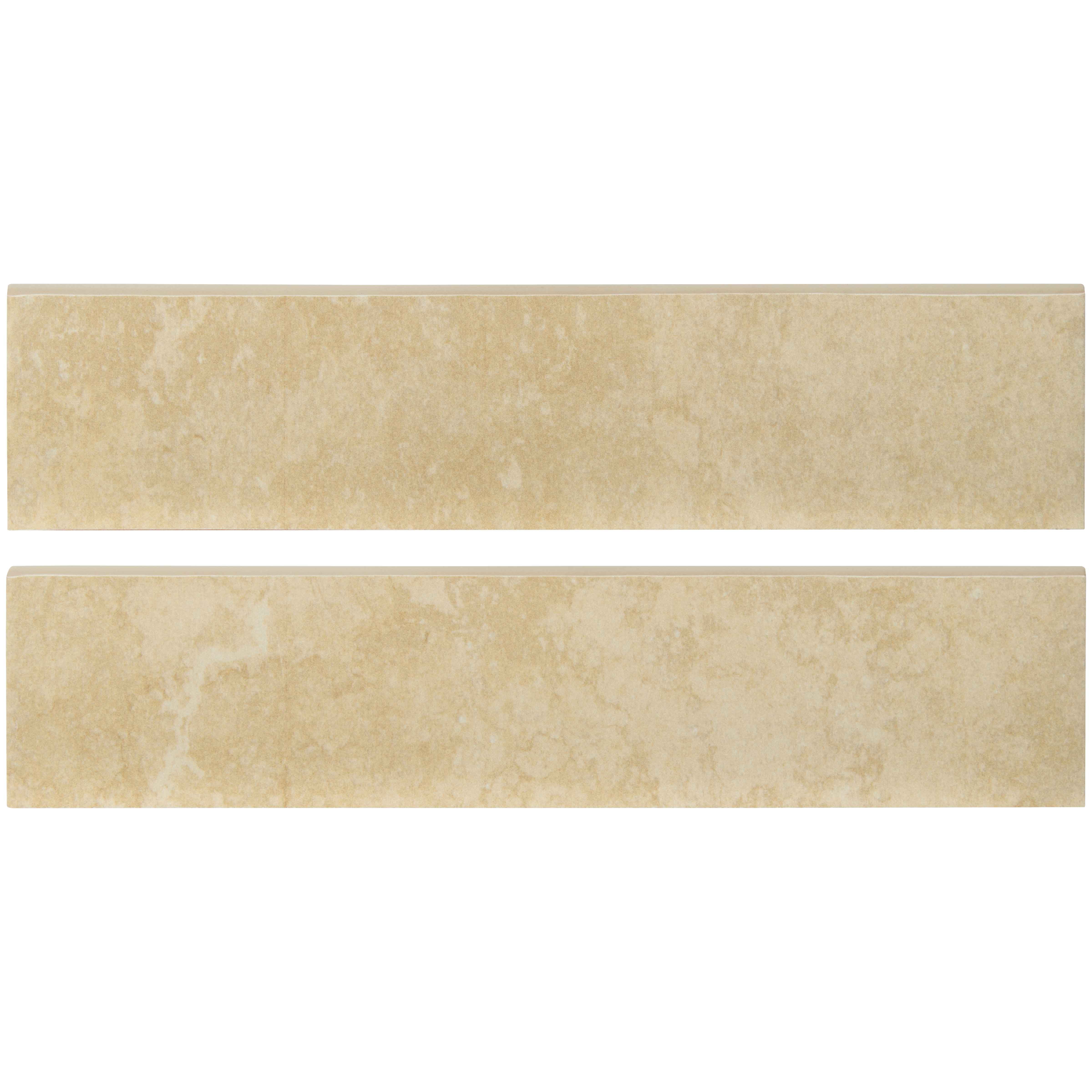 MSI Tempest Beige Bullnose 3 in. x 13 in. Matte Porcelain Wall Tile (10.8 lin. ft./Case)