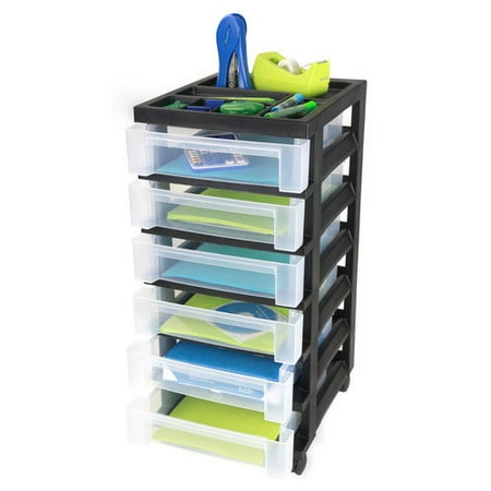 Iris 6 Drawer Rolling Storage Cart