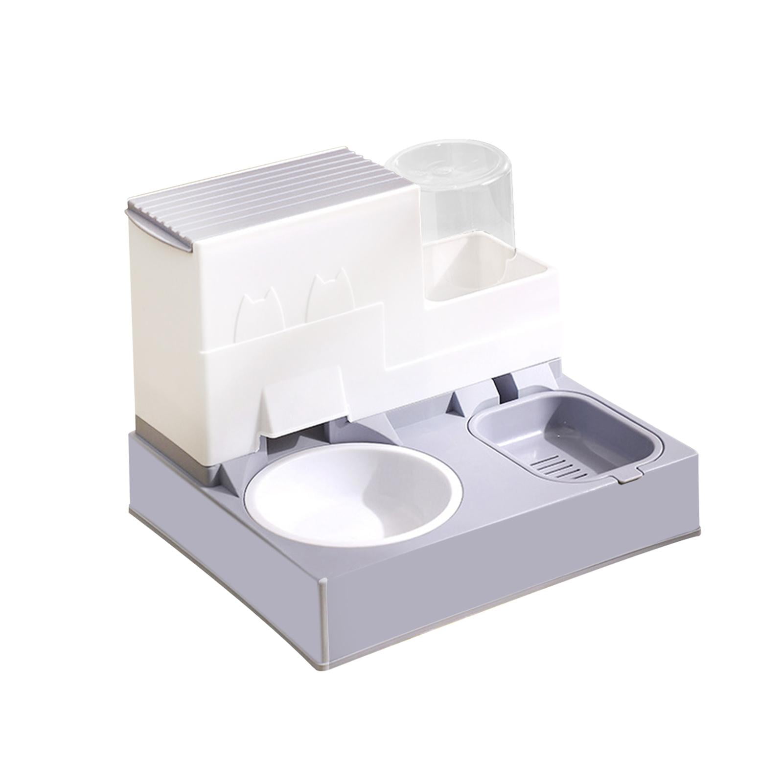 oshhnii 2 in 1 Automatic Cat Feeder Pet Feeder Cat Water Dispenser and Food Bowl Set for Gray