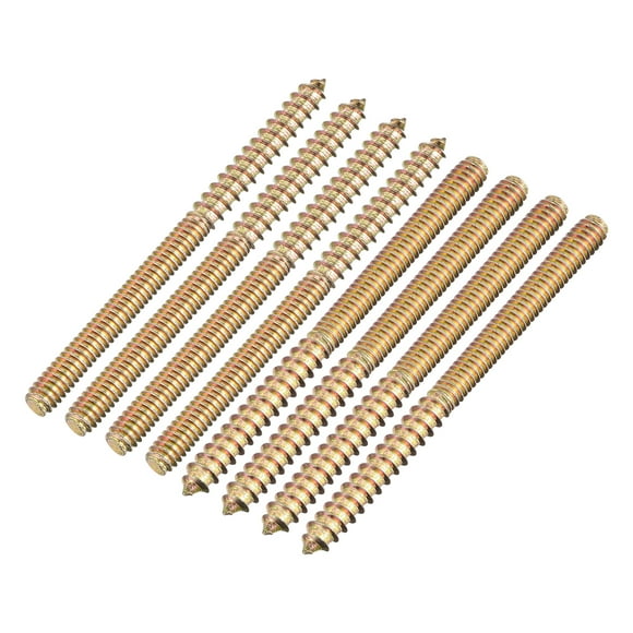 Unique Bargains 1/4-20x3-1/2' Hanger Bolts, 8 Pack Double Ended Screws Wood Dowel Screws