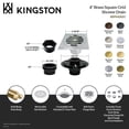 thumbnail image 4 of Kingston BSFK4262C Watercourse 4-Inch Brass Square Grid Shower Drain with Hair Strainer and Base Flange in Polished Chrome, 4 of 5