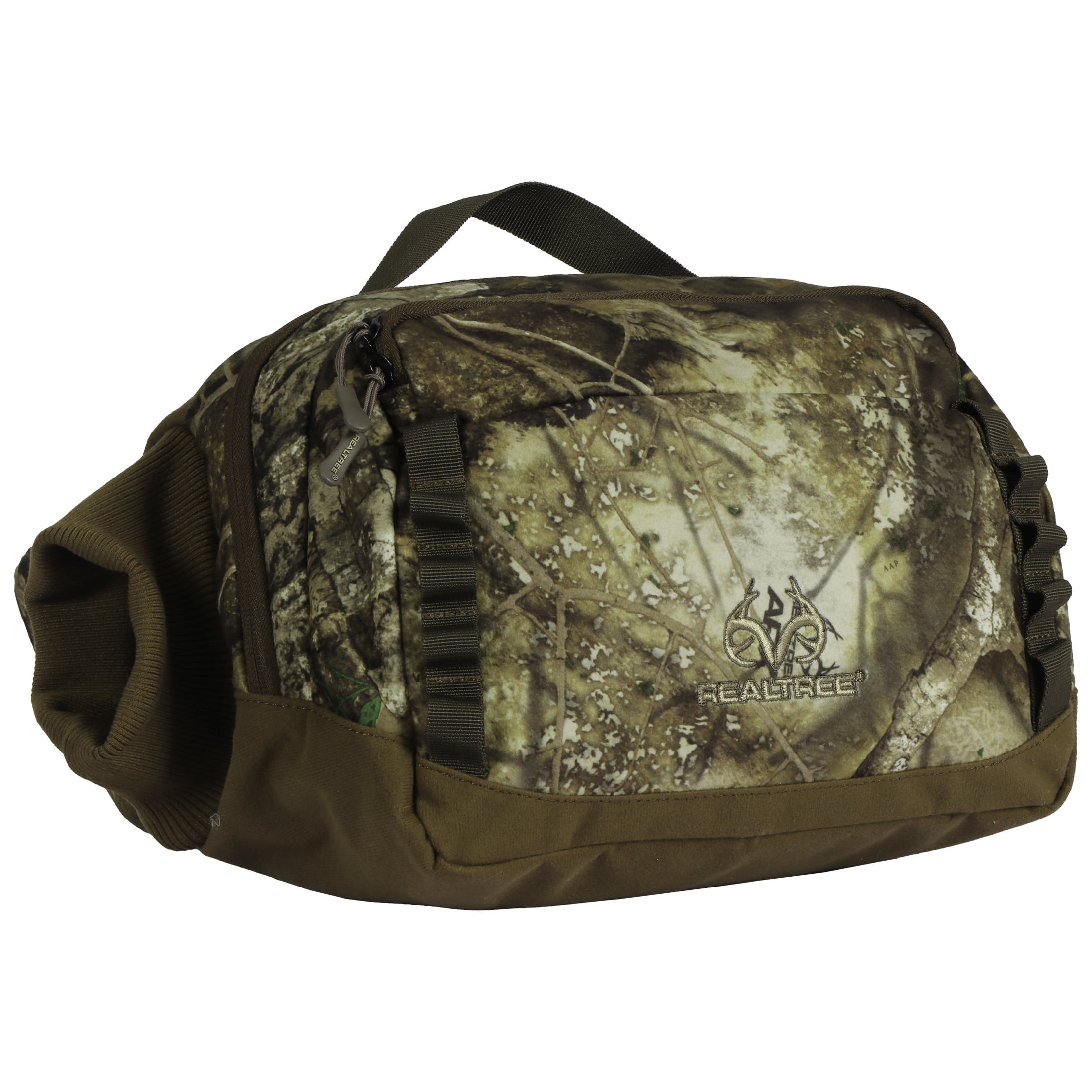 Realtree Hunting Waist pack Bag with Handwarmer Muff and Belt with Buckle, APX Camouflage, One Size