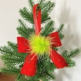 thumbnail image 2 of Flocking Christmas Bow Tree Hanging Ornament - Festive Decorative Accent for Seasonal Home Decor, 2 of 6