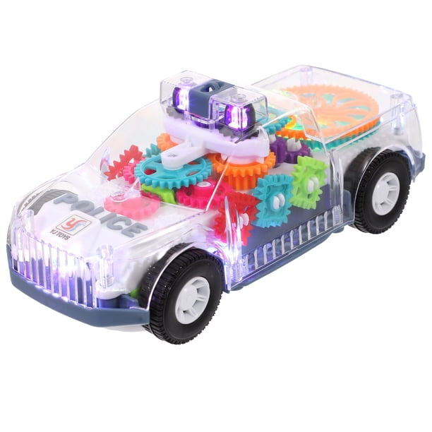 KAKOWELY Coche de juguete eléctrico, divertidos juguetes con luces, juguete musical, coche iluminado, juguete mecánico con engranajes