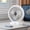 White, variant on USB Colorful LED Mini Desk Fans, Rechargeable 3-Speed Quiet Fan, Portable Strong-Wind Camping Fan for Home & Travel Night Use