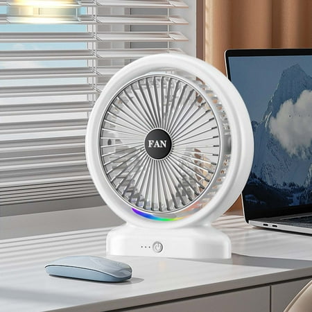

New Misting Fan Handheld Three-Speed Mini Desktop Fan Rechargeable Battery Powered Fan With Colorful LED Lights Portable USB Fan Quiet Suitable For Home Office Travel Camping Fan