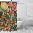 thumbnail image 2 of Yayeee Shower Curtain with Hooks 72"x72" Waterproof Fabric Bathroom Hanging Decor, Floral Mushroom, 2 of 5