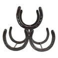 thumbnail image 3 of Large Cast Iron Rustic Farmhouse Stacked Horseshoes 3 Bottles Wine Holder Racks, 3 of 5