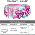 thumbnail image 5 of Dahlia Flower Round Tablecloth 60 Inch Pink Teal Blue Floral Circular Table Cloth Spring Dahlia Pinnata Blooming Table Cover for Dining Kitchen Parties Wedding, 5 of 6