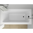 thumbnail image 3 of Vanity Art Acrylic Alcove Bathtub with 3 Side Tiling Flange, 60 x 30 inches Plain Bottom Surface 118-Degree Backrest Shower Tub, Reinforced Fiberglass Right Drain Soaking Tub, 3 of 8