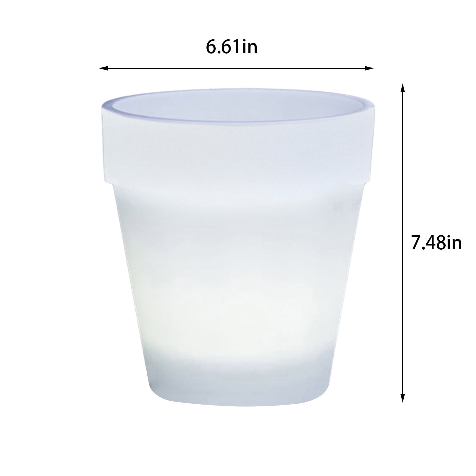 Under $10 Plastic Solar LED Lighted Flower Pots for Outdoor,Garden Landscape Lamp Lighting Flower Pot, Solar Garden Decorative Lights with Planters - 6-12 Hours Working Time, IP65 Waterproof
