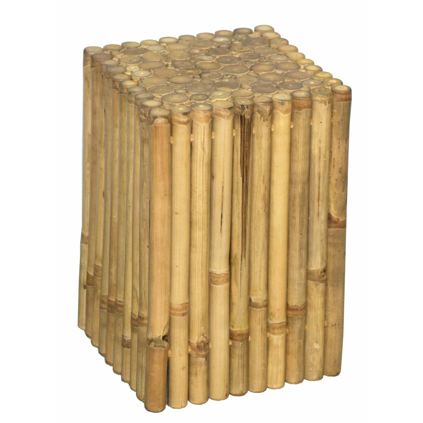 Bamboo54 Rustic 12in. Square Bamboo Side Table