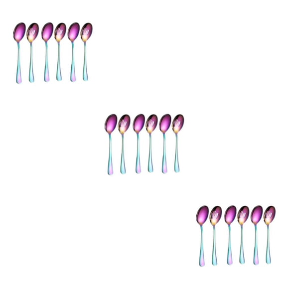 Inteprter 6 unids/set decir adiós a los cajones desordenados con juego de cucharas de acero inoxidable que ahorran espacio colores prácticos Type1 NO1