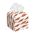 thumbnail image 1 of Balery Carrot Porta Pañuelos de Cuero con Estampado – Funda Moderna Cuadrada para Caja de Pañuelos, Dispensador 5x5x5'', 1 of 7