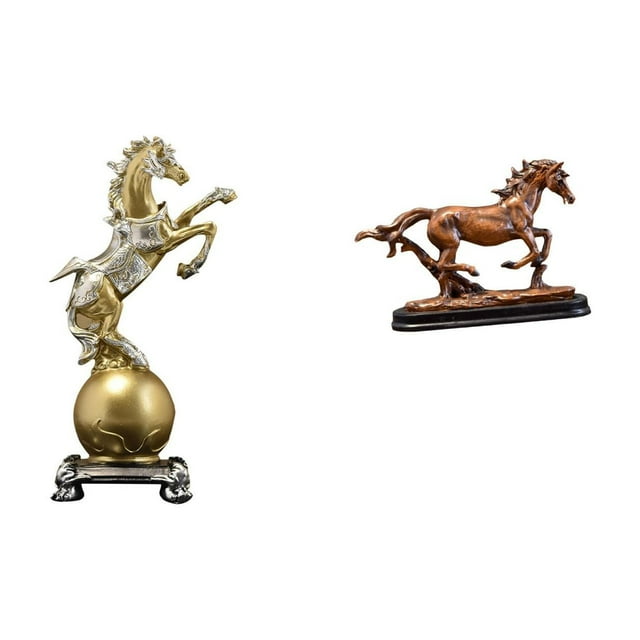 Figura de escritorio,Estantería con estatua de caballo para escritorio,oficina y decoración del hogar.,Figura decorativa de escritorio de resina para decoración del hogar,Figura de
