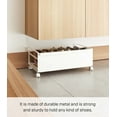 thumbnail image 4 of Yamazaki Home Rolling Shoe Rack, White, Steel,  Holds 4 shoes, 6 heels, Supports 4.4 pounds, Wheels, Minimal Assembly, 4 of 5
