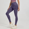 thumbnail image 2 of Leggings with Pockets for Women, Comdrip Women's High Waist Yoga Pants with Pockets Yoga Pants Sport Workout Leggings for Women Tummy Control Leggings for Women Dark Purple S, 2 of 4