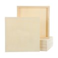thumbnail image 1 of Uxcell 6 Piezas de Tableros de Lienzo de Madera, Lienzos de Arte de Madera de 10x10 Pulgadas, Panel de Madera Sin Terminar para Pintura, Manualidades, Proyectos de DIY, Arte de Vertido, 1 of 6