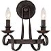 thumbnail image 3 of Quoizel Noble Traditional Wall Sconce Rustic Black 2 Lights B10 Candelabra, 3 of 4