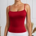 thumbnail image 2 of HNMKIU Women's Basic Tank Tops Sleeveless Casual Camisole Pure Color Strappy Layering Piece for Everyday Wear Outfits,Size XS, 2 of 6