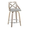 thumbnail image 4 of LumiSource Grey Charlotte 24" Fixed-Height Counter Stool - Set of 2, 4 of 6