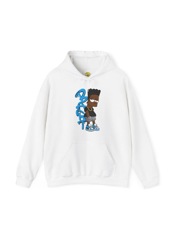 Black Bart Simpson Hoodie - Blue, Vintage Cartoon Sweatshirt, 90s Nostalgia