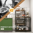 thumbnail image 6 of Costway Kitchen Bakers Rack Microwave Stand Coffee Bar w/ S-Hooks & Stemware Holder, 6 of 11