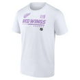 thumbnail image 2 of Men's White Detroit Red Wings NHL Hockey Fights Cancer T-Shirt, 2 of 3