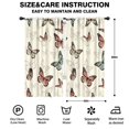 thumbnail image 2 of Blackout Kids Curtains,Beige Butterfly Pattern Childrens Insulated Curtains Set Of 2,Bedroom Essentials,Toddler Room Decor 42"x84", 2 of 5