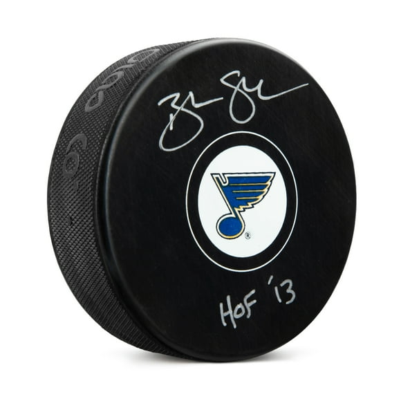 Brendan Shanahan Rondelle de Hockey Signée des St Louis Blues avec Note HOF