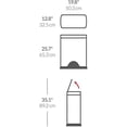 thumbnail image 2 of Simplehuman 50 Liter / 13 Gallon Rectangular StepTrash Can, Stainless Steel, 2 of 6