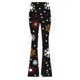 thumbnail image 3 of QATAINLAV Womens Christmas Snowflake Print Flare Leggings Milk Silk Soft Bell Bottom Workout Yoga Pants Casual High Waisted Bootcut Legging Trousers Multicolor S Lightening Sales, 3 of 5