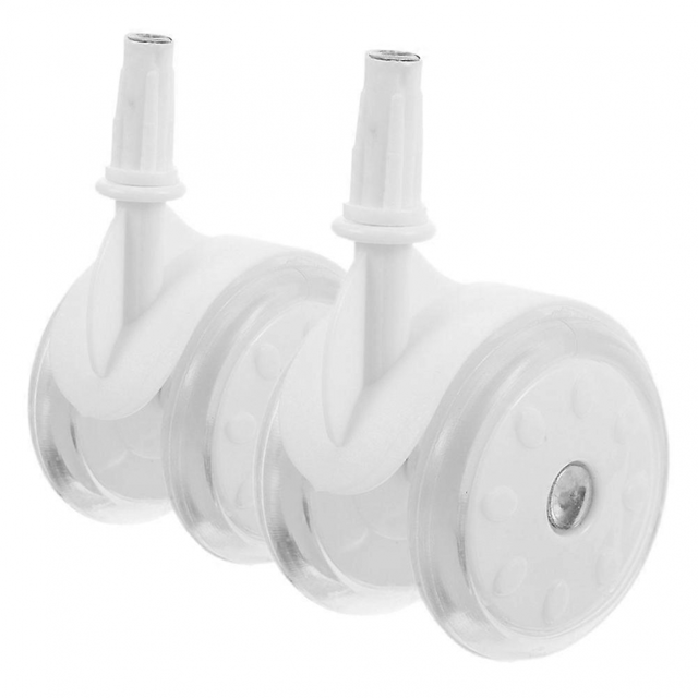 2 Pcs Pièces de Rechange pour Roue de Marcheur Universelle, Roulettes en Plastique Compatibles avec les Marchettes, Pièces de Réparation de Roue de Marcheur en Caoutchouc Plastique