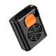 thumbnail image 1 of Ventilador de cintura personal, portátil, ligero, de escritorio, con 3 velocidades, para colgar, para correr, acampar, hacer senderismo, en interiores Naranja, 1 of 8