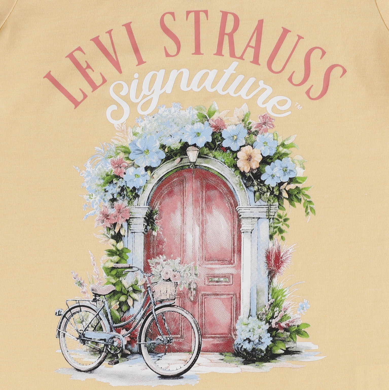 Levi Strauss Signature Girls Short Sleeve Graphic Top, Sizes 4-16