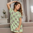 thumbnail image 3 of Naloa Cute Animal Sloth On A Branch Print Women Nightgowns,Womens Loungewear,Short Sleeve Sleepwear,Comfy Ladies Nightdress, 3 of 6