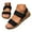 Black, variant on Womens Flat Sandals Arch Support Open Toe Platform Walking Sandal Low Wedge Summer Slip on Shoes