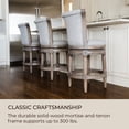 thumbnail image 4 of Maven Lane Pullman Wooden Swivel Kitchen Stool, Reclaimed Oak, Set of 2, 4 of 6