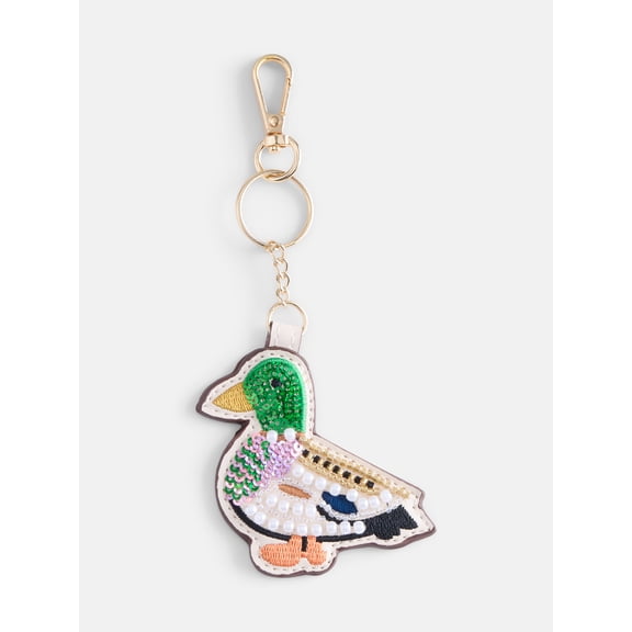 Free Assembly Women's Beaded Duck Bag Charm, Multi