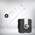 thumbnail image 3 of Kits de mecanismo de movimiento de reloj de pared que funcionan con pilas, Kit de Motor de reloj de repuesto, accesorios, timbre de movimiento con par de manos plateadas. perfecl Mecanismos de reloj, 3 of 6